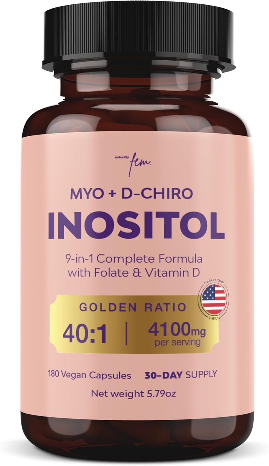 QSTA Myo-Inositol y D-Chiro Inositol 4100mg (Relación 40:1) – Complemento Nutricional para Mujeres con Folato, Vitaminas B6, B12, D3, Zinc y Cromo