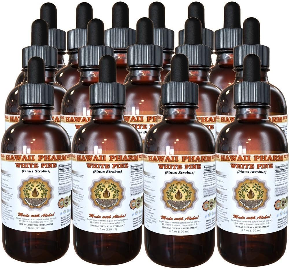 Extracto Líquido de Pino Blanco (Pinus Strobus) - Tintura de Corteza - Hawaii Pharm - 2x2 fl.oz (118 ml)