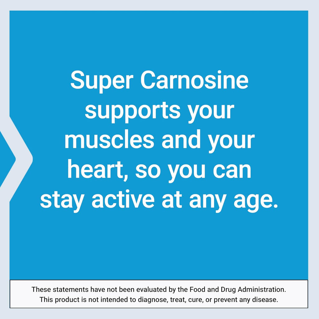 Life Extension Super Carnosine, L-Carnosine, Luteolin, Vitamin B1, 60 Capsules