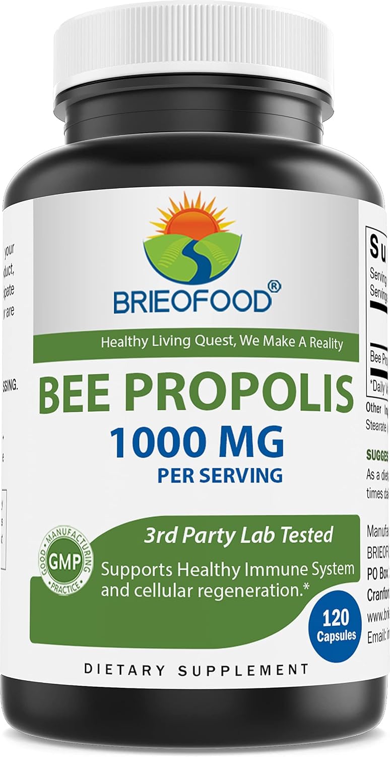 Brieofood Propóleo de Abeja 1000 mg por dosis - 120 Cápsulas