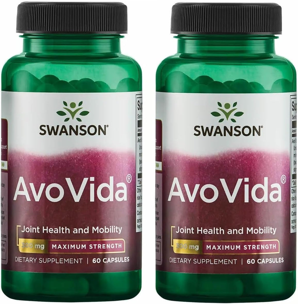 Swanson AvoVida - Suplemento para la salud articular y movilidad - 60 cápsulas (Paquete de 2)