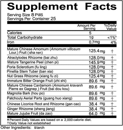 Solstice Medicine Company Xiang Sha Yang Wei Wan Suplemento Herbal (200 Comprimidos) – Image 4
