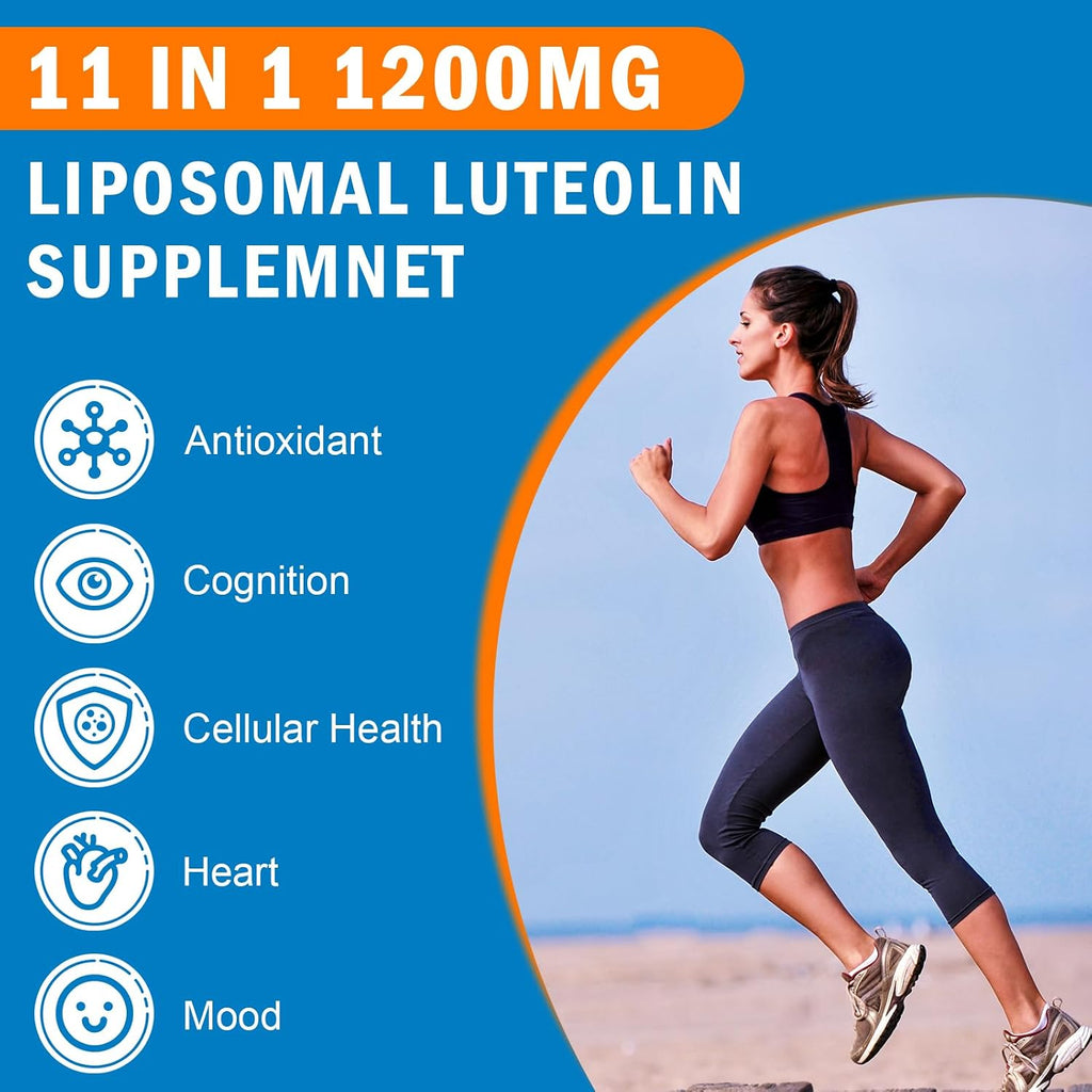 VITACRLLYNMN Liposomal Luteolina 1200 mg – Complejo 11 en 1 Antioxidante y Cognitivo, 60 Cápsulas