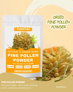 Polen de Pino Premium en Polvo, 100% Natural, Sin OGM, Vegano