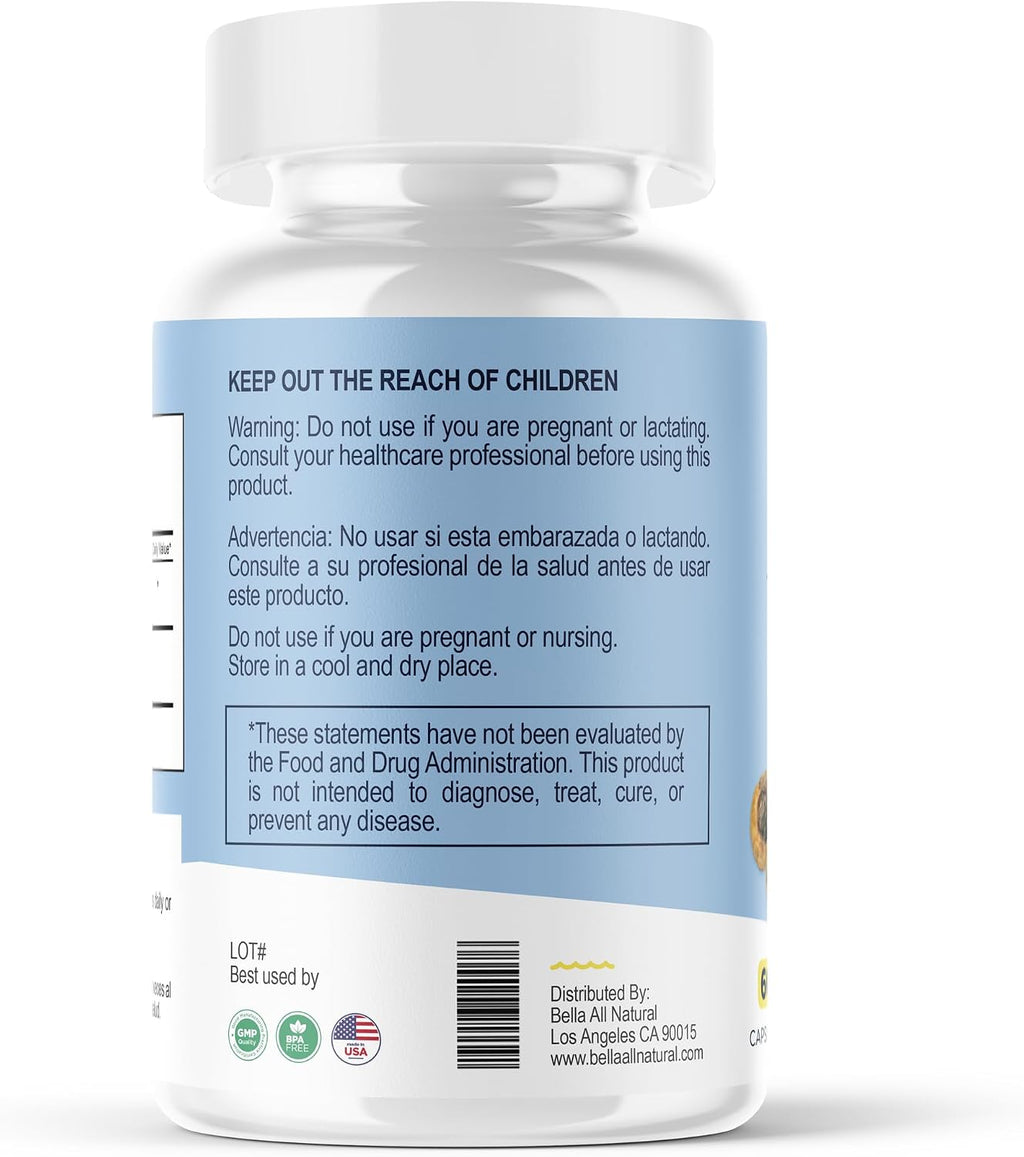 Bella All Natural Raíz de Maca - 60 Cápsulas