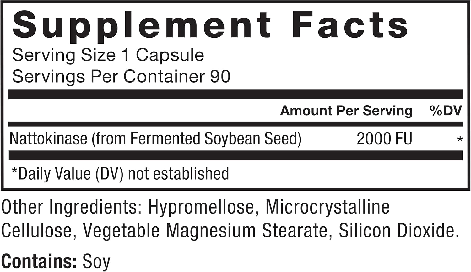 Force Factor Nattokinase 2000 FU - 90 Cápsulas Vegetales