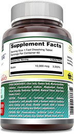 Amazing Formulas Biotina 10,000 mcg – Comprimidos de Disolución Rápida Sabor Fresa, 60 Unidades