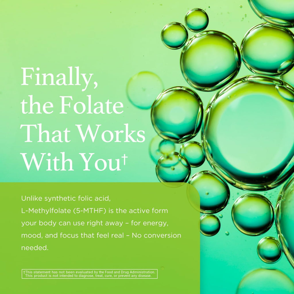 L-Methylfolate 1000mcg (120 Cápsulas) - Folato Activo 5-MTHF para el Corazón, Nervios y Homocisteína* por Innervis Nutrition