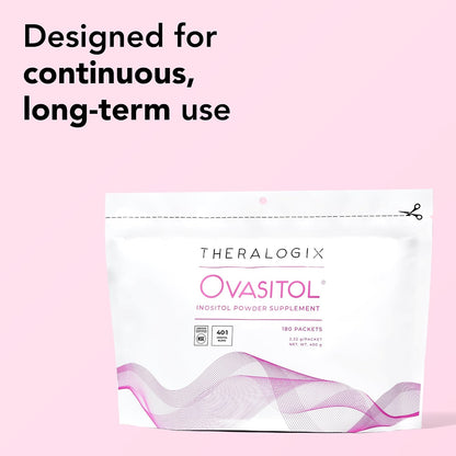 Theralogix Ovasitol Inositol Powder Packets - 90-Day Supply - Myo-Inositol & D-Chiro Inositol - NSF Certified - 180 Packets – Image 5