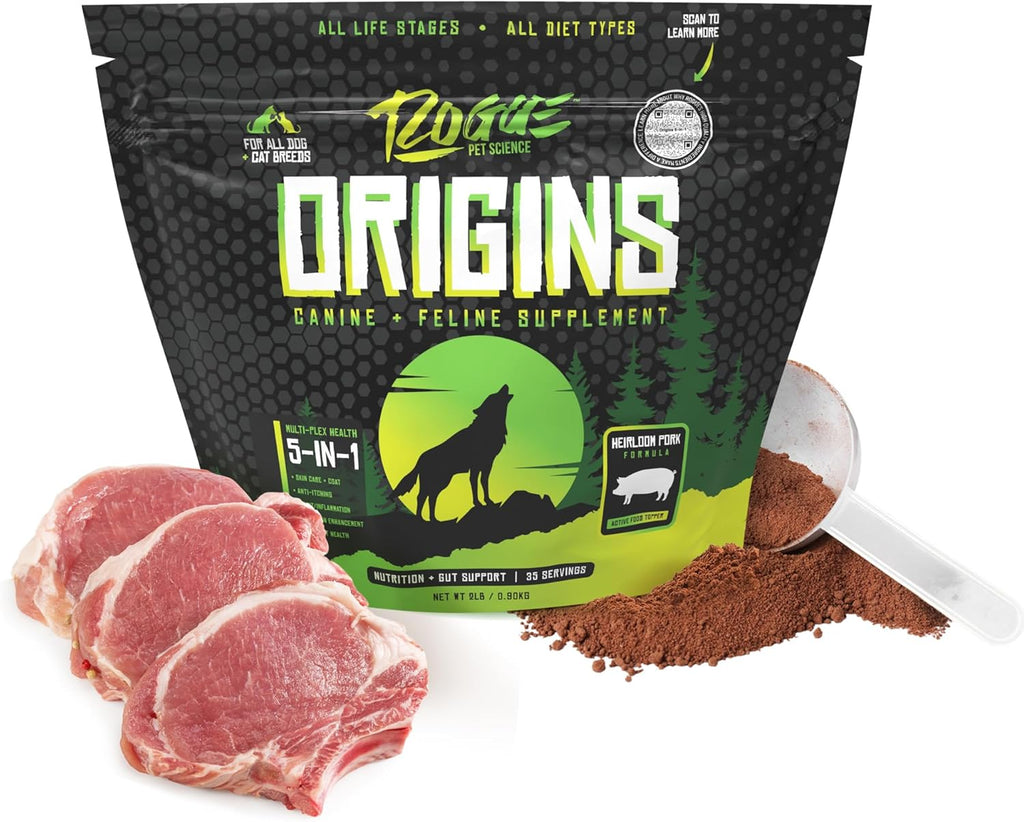 Orígenes 5-en-1 Suplemento para Perros - Topper en Polvo con Proteína de Cerdo - 2.27 kg