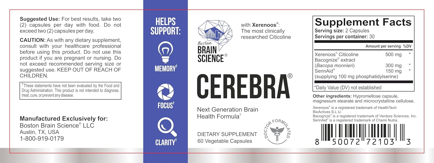 Cerebra Next Generation Brain Formula 60 Cápsulas