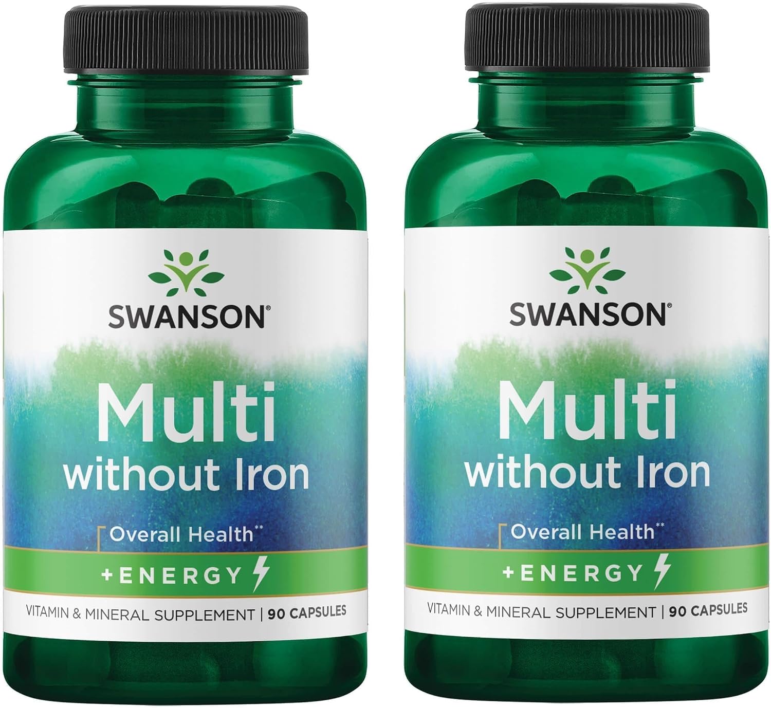 Swanson Active One Multivitamin Sin Hierro 90 Cápsulas (Pack de 2)