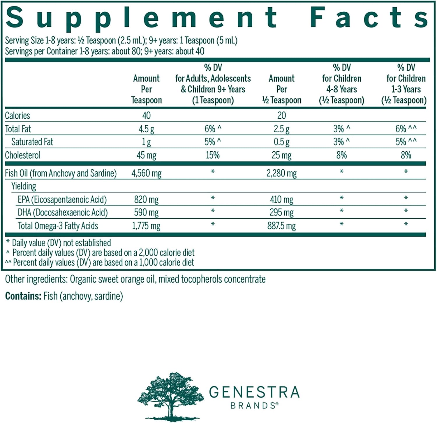 Genestra Brands Super EFA Líquido | Apoya la salud cardiovascular y el desarrollo del cerebro, los ojos y los nervios en niños | 200 ml | Sabor naranja natural