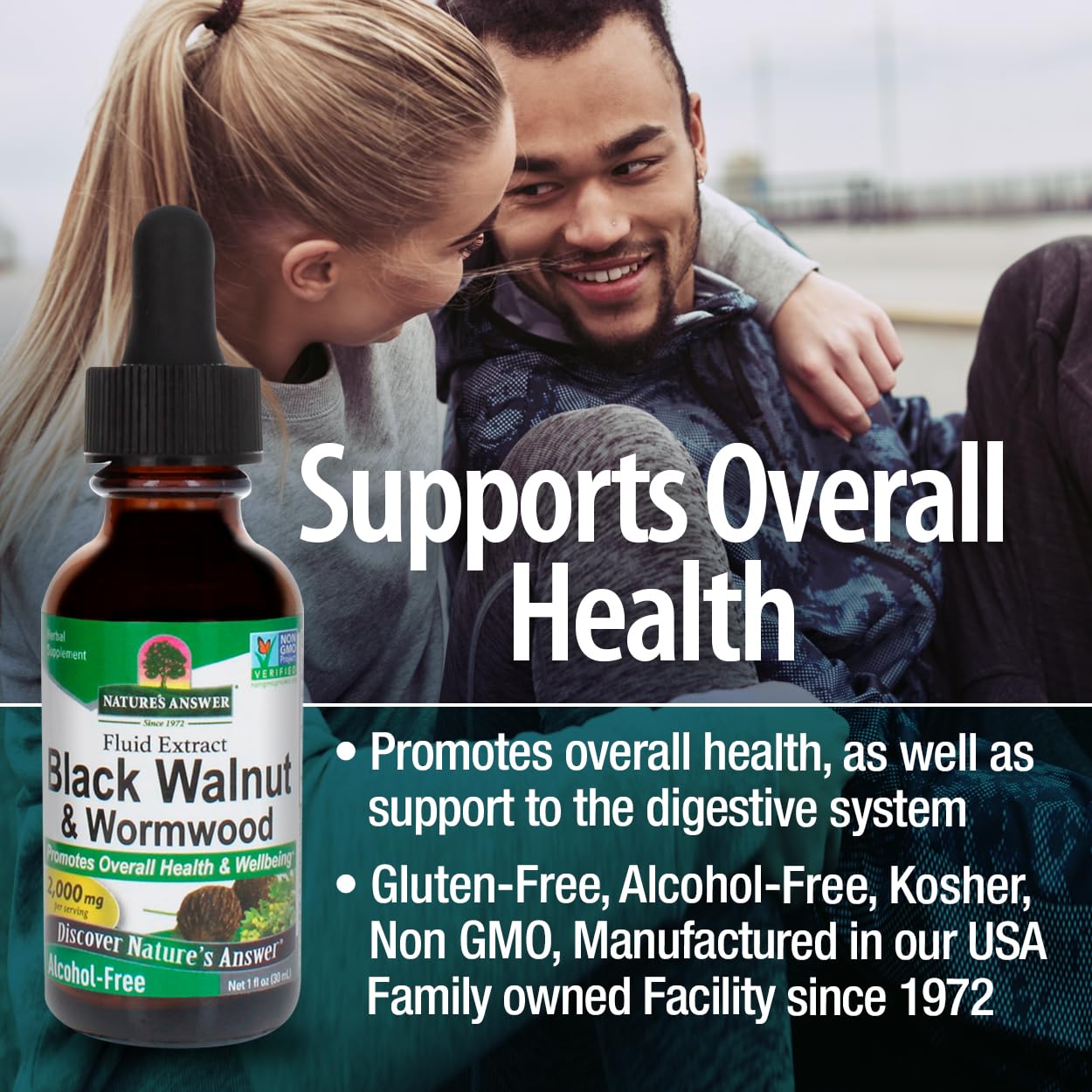 Nature's Answer Black Walnut & Wormwood Complex - 2,000 mg, 30 ml (1 oz)