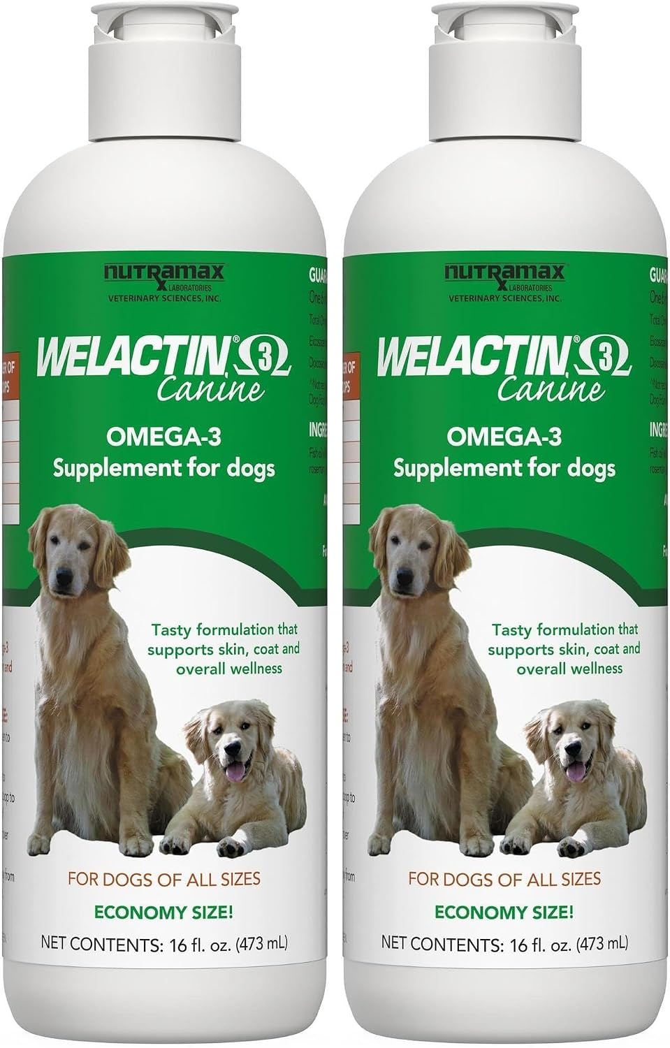 Nutramax Welactin Omega 3 Fish Oil for Dogs - 16 oz Líquido