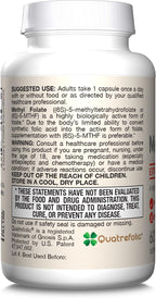 Jarrow Formulas Folato Metilado de Alta Potencia 400 mcg - Metilfolato Activo (5-MTHF), 60 Cápsulas Veganas