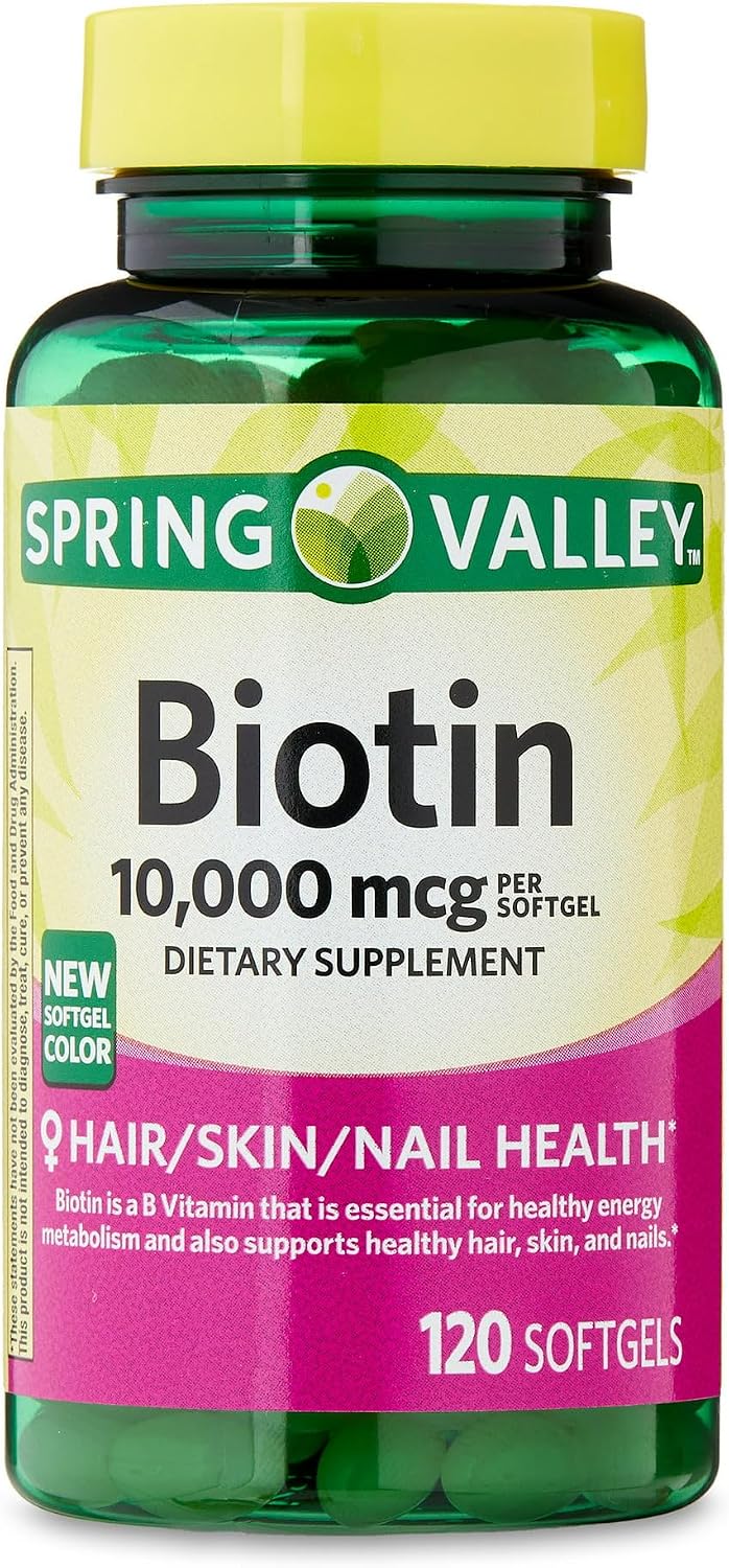 IKJ Biotina 10.000 mcg para Cabello, Piel y Uñas - 120 Cápsulas Blandas