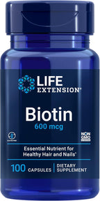 Life Extension Biotina 600 mcg - 100 Cápsulas