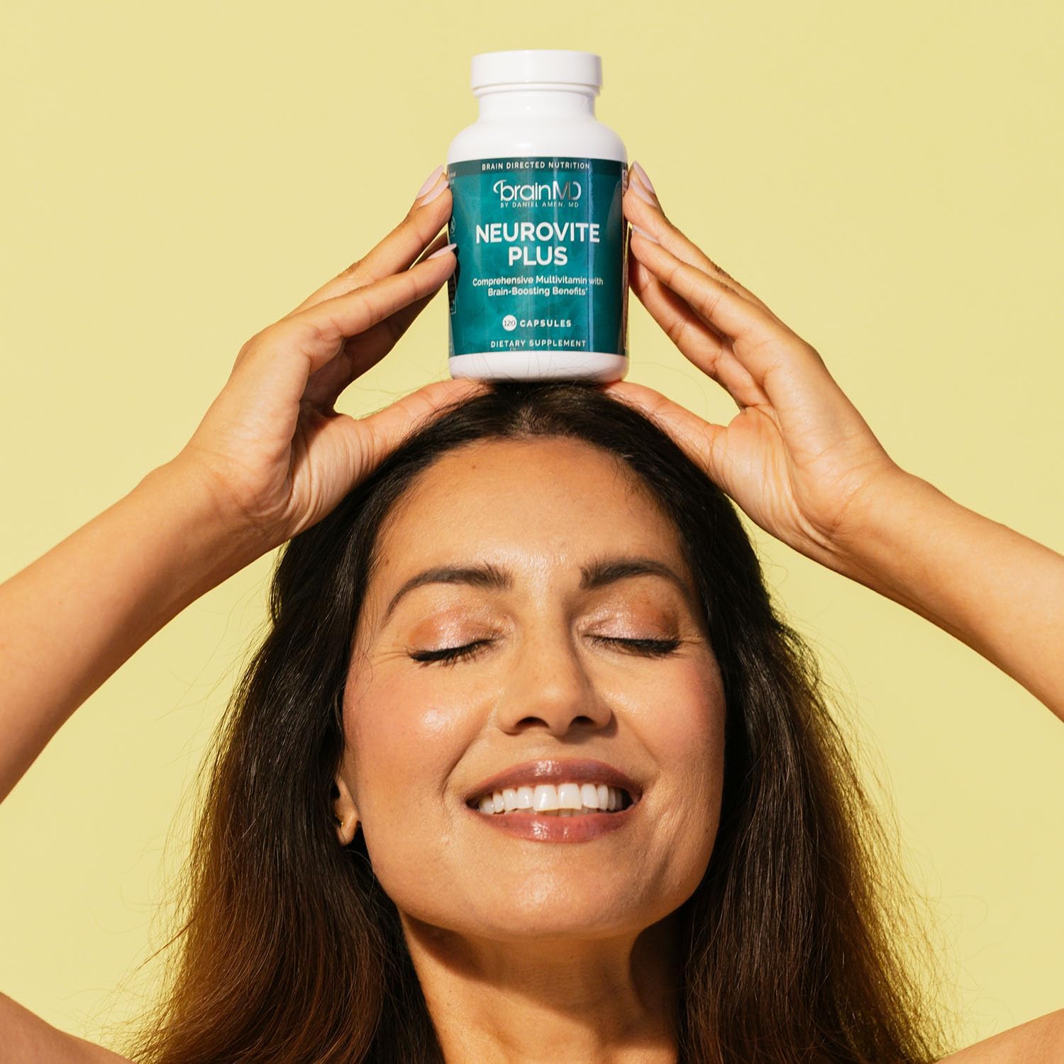 BRAINMD Dr Amen NeuroVite Plus - 120 Capsules - Multivitamin and Mineral Supplement, Enriched with Phytonutrients, Enzymes and Whole Foods - Gluten Free - 30 Servings