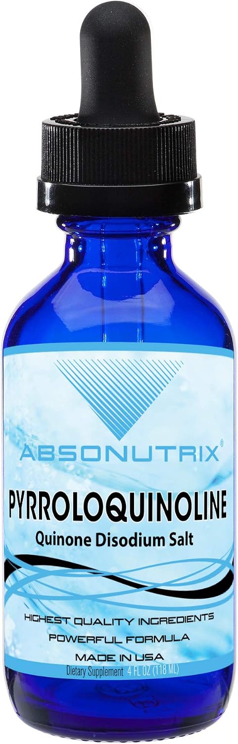Pirroloquinolina Quinona (PQQ) 20mg - 118 ml - 200 Servings - Gotas Líquidas de Alta Biodisponibilidad - Absonutrix