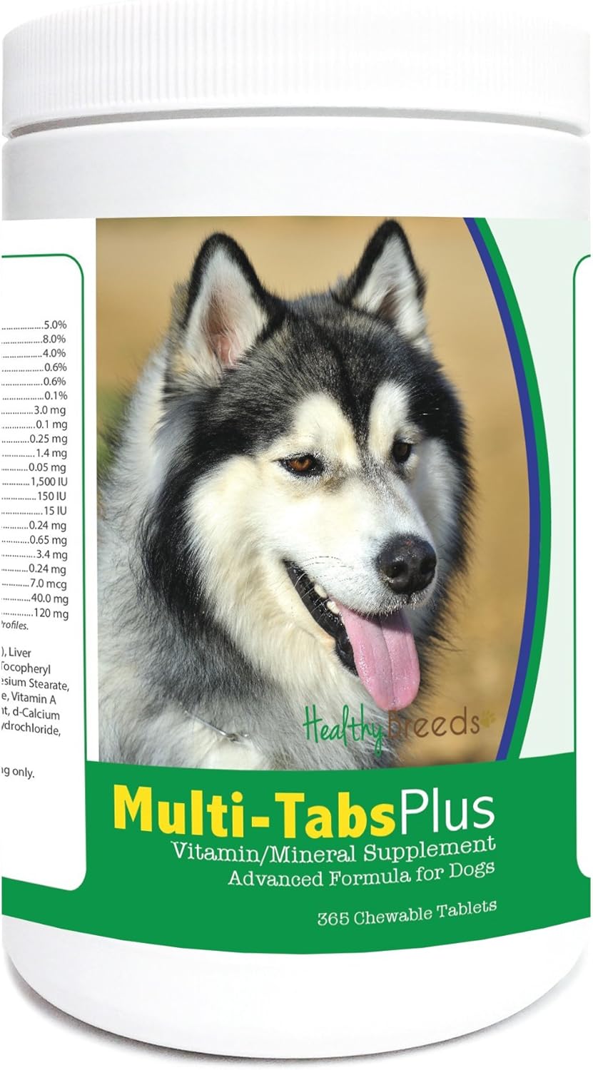 Healthy Breeds Siberian Husky Multi-Tabs Plus Chews para Perros, 365 Unidades