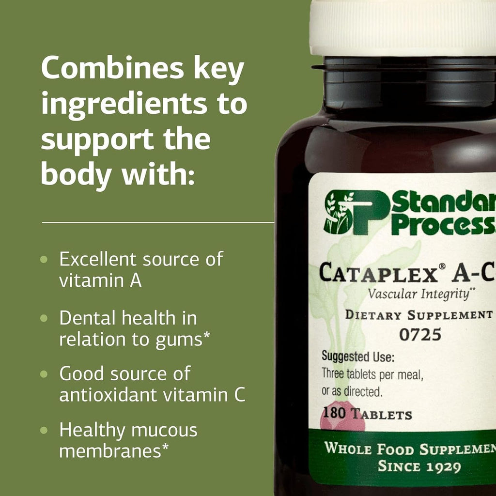 Standard Process Cataplex A-C-P - Suplemento con Vitamina A y C, 180 Comprimidos