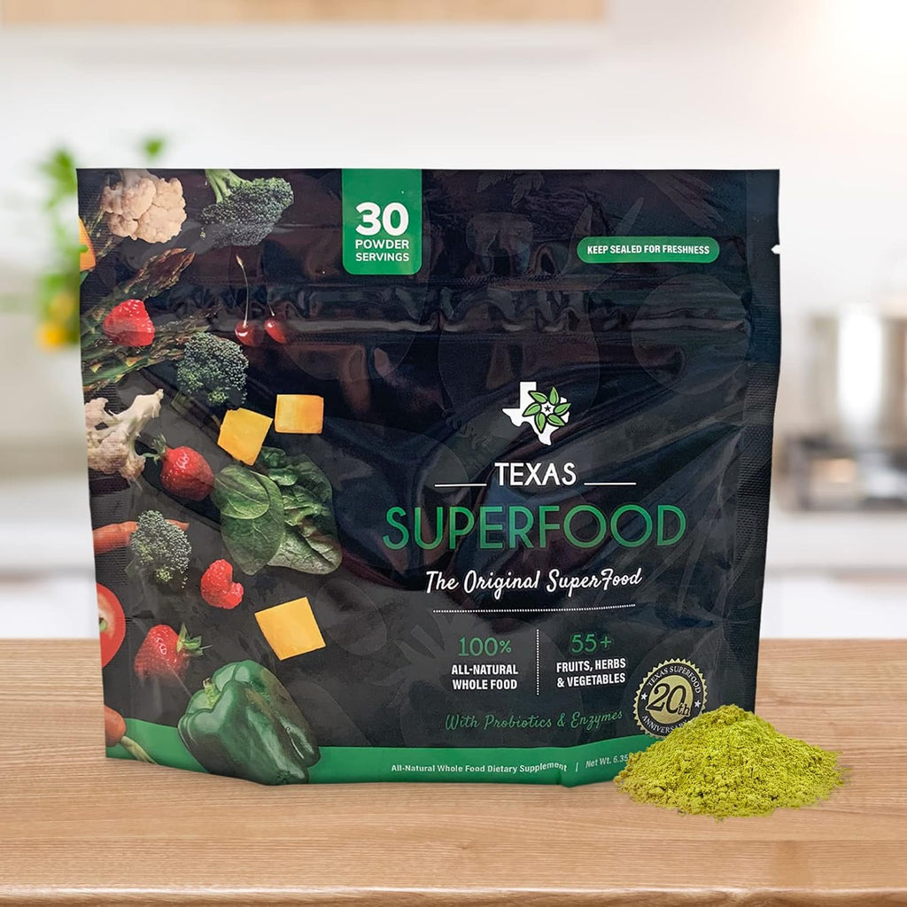 Texas SuperFood - Polvo Superalimento Original, 180g (30 raciones)