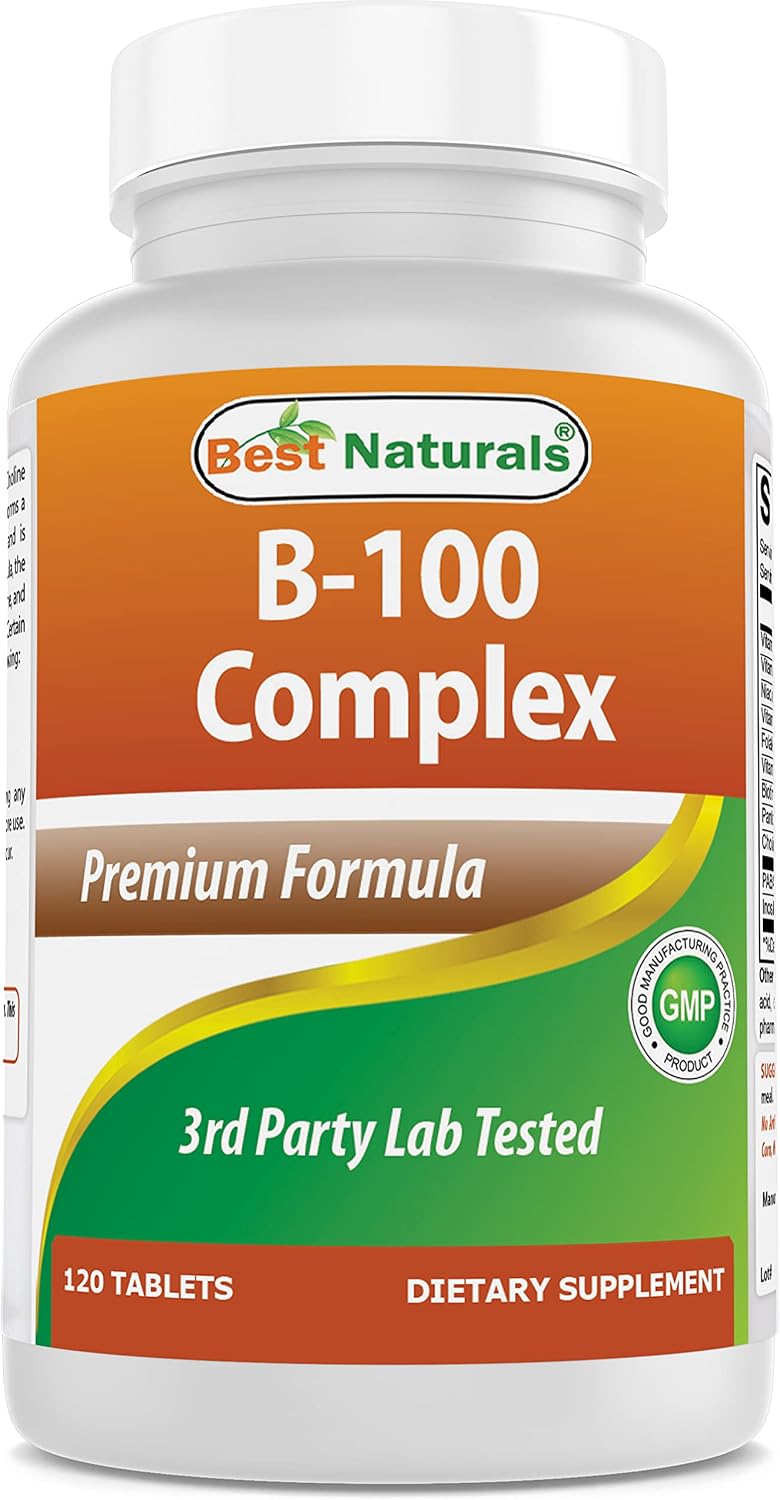 Best Naturals B-100 Complex para adultos, 120 Cápsulas