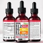 NUSAVA Complejo B12 Líquido Extra Fuerte 10000mcg - Gotas Sublinguales con Metilcobalamina, Sabor Frambuesa (Pack de 2)
