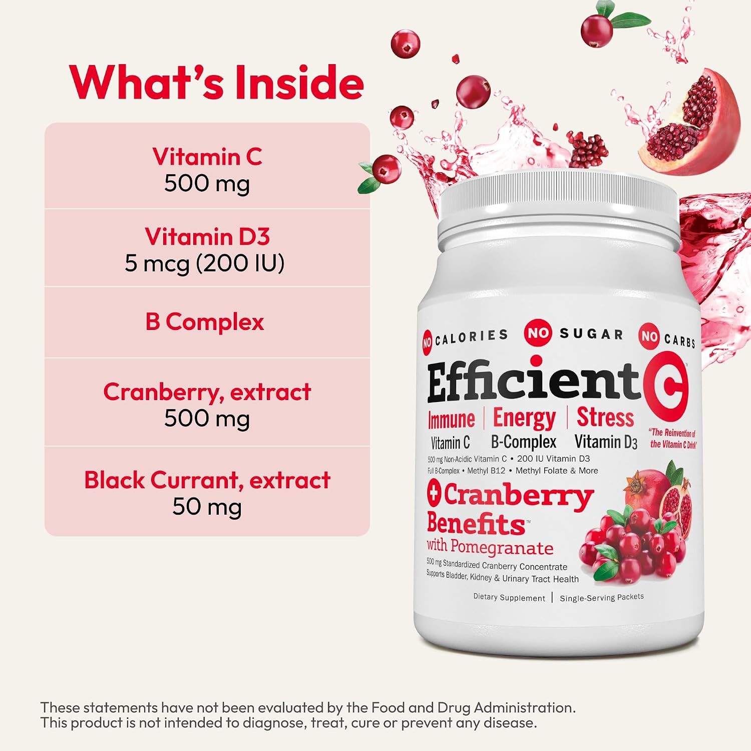ANDREW LESSMAN Efficient C + Cranberry Benefits - 30 Sobres