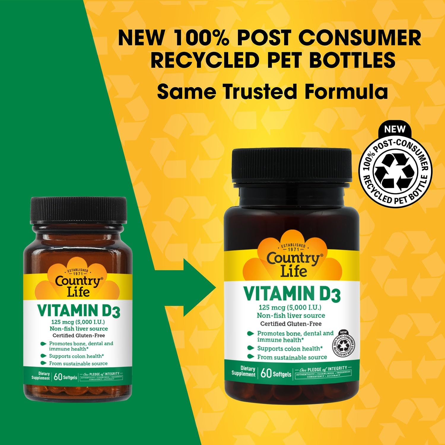 Country Life Vitamina D3 5000 IU – 60 Cápsulas Blandas