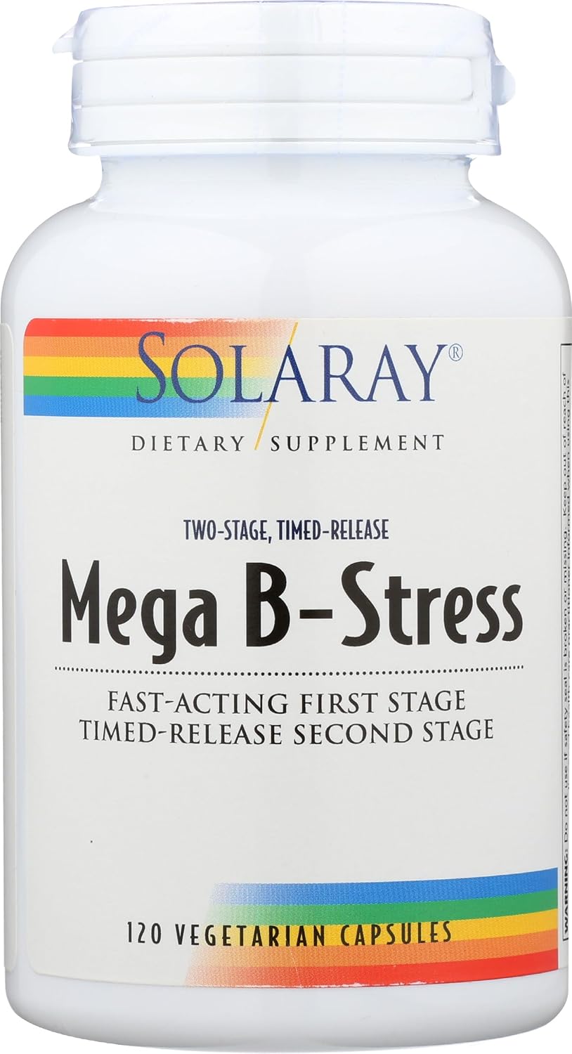 Solaray TwoStage Mega-B-Stress, 120 cápsulas