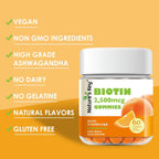 Nature's Key Gominolas de Biotina con Vitamina C y E – Veganas – 60 unidades