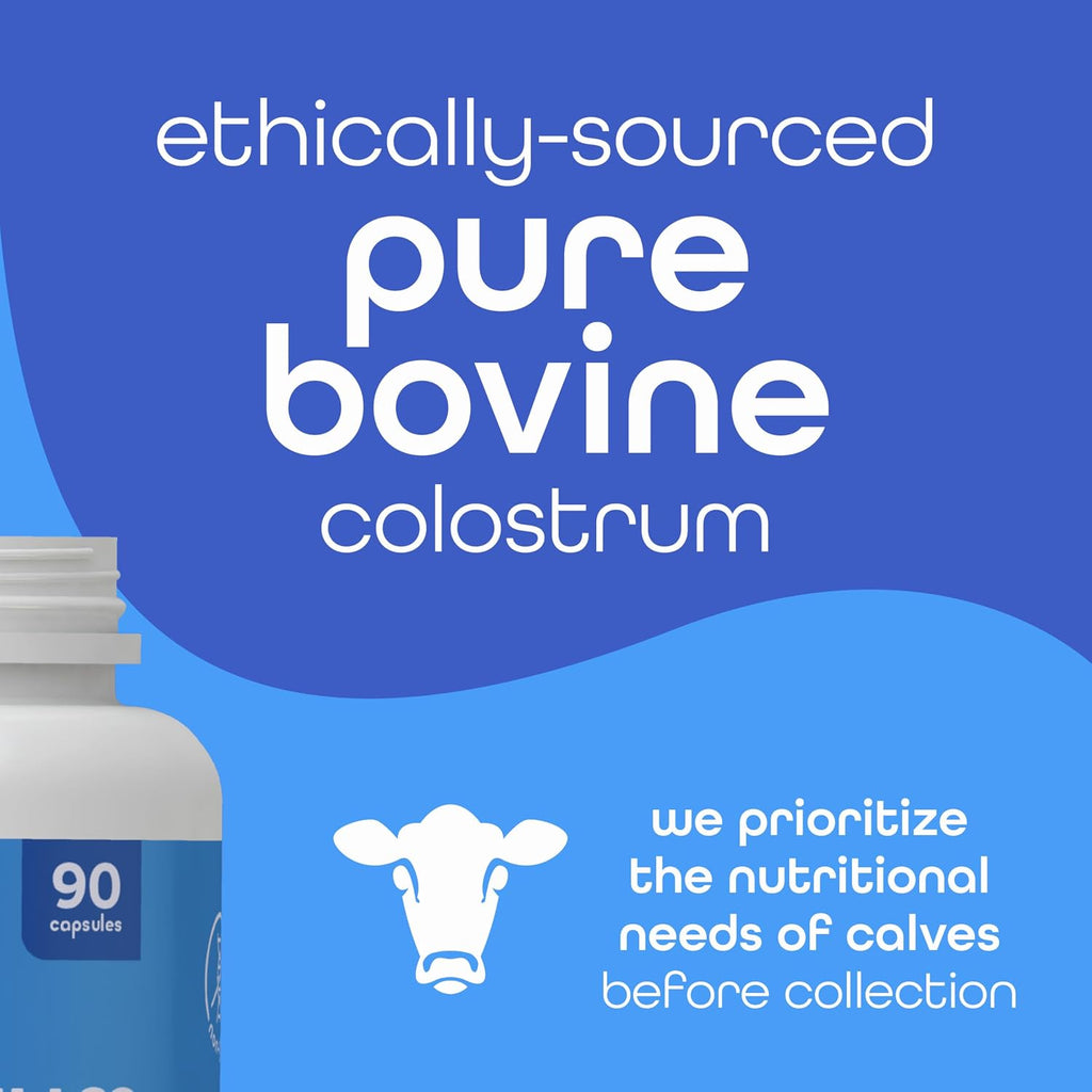 Zena Nutrition Pure Colostrum Capsules – Calostro Bovino Puro en Cápsulas, 1500mg