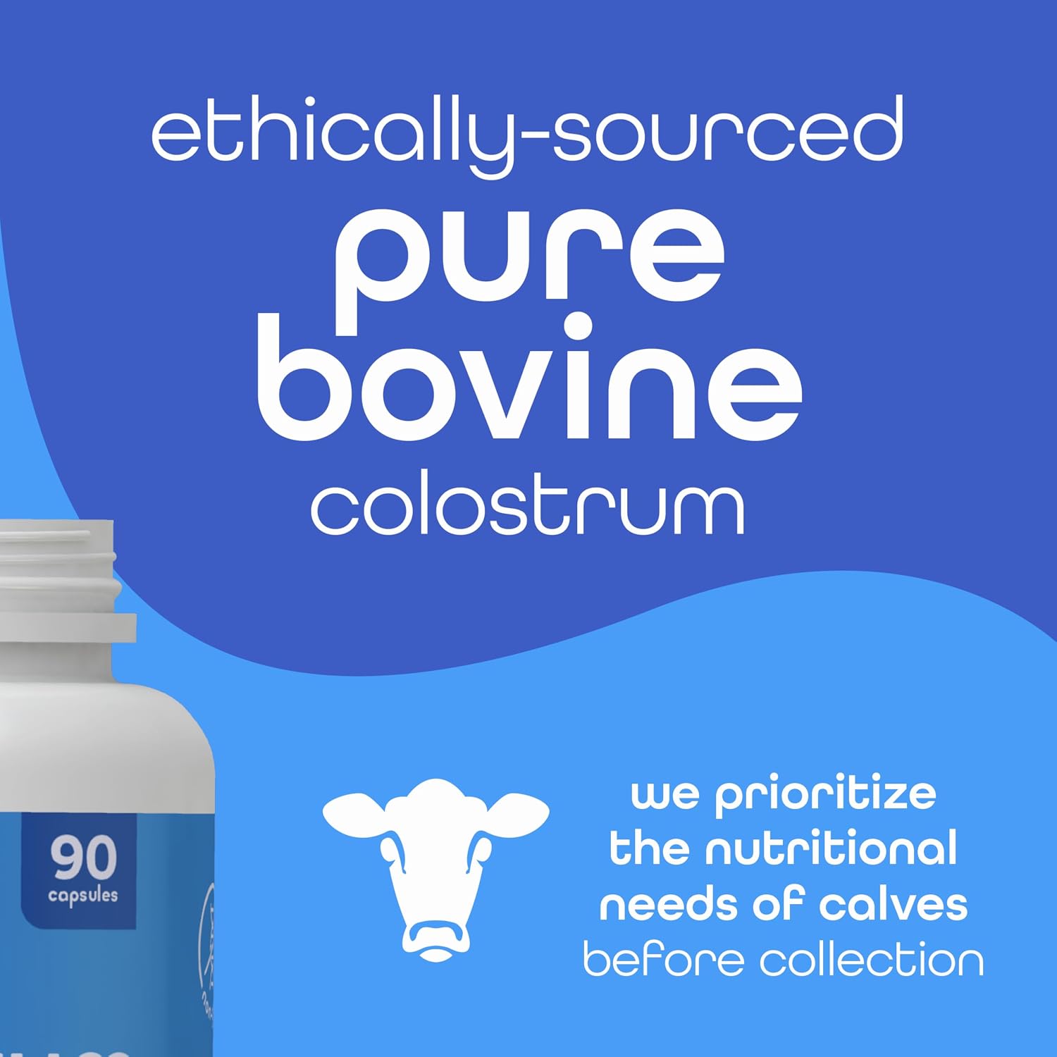 Zena Nutrition Pure Colostrum Capsules – Calostro Bovino Puro en Cápsulas, 1500mg