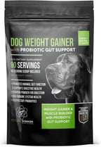 Dog Weight Gainer con Probióticos - Suplemento para Ganar Peso y Músculo en Perros - 90 Dosis - Sabor Queso y Bacon