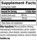 Designs for Health Pregnenolone CRT - 30 mg - Liberación Controlada (10-12 horas) - Precursor Hormonal - Vegano - No GMO (60 comprimidos)