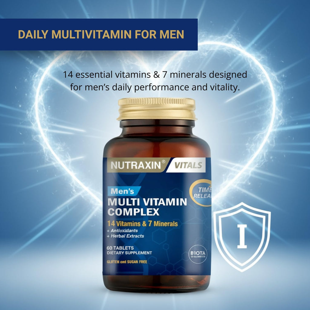 Nutraxin Multivitamínico y Mineral Complejo para Hombres, 60 Comprimidos
