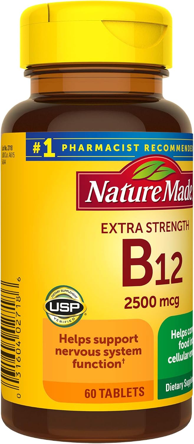 Nature Made Extra Strength Vitamina B12 2500 mcg, 60 comprimidos