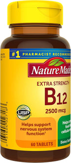 Nature Made Extra Strength Vitamina B12 2500 mcg, 60 comprimidos