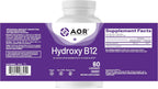 AOR Hydroxy B12 1000 mcg – 60 Comprimidos Veganos de Hidroxocobalamina