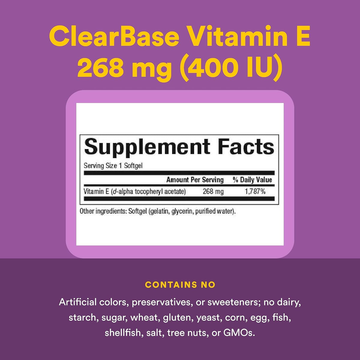 Natural Factors Clear Base Vitamina E 400 – Dosis: Ajusta la dosis a tus necesidades. 400 UI es una cantidad común – Image 4