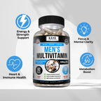 Kaya Naturals Multivitamínico para Hombres - Multivitamínico Prostático - Suplemento Diario de Multiminerales - 60 Cápsulas Veganas