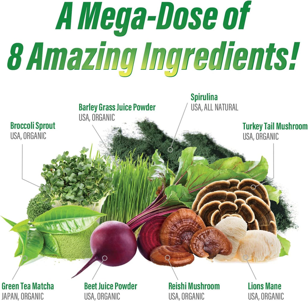 Myogenix MyoVite Super Greens – Suplemento Verde en Polvo, 30 Servicios