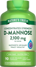 Nature's Truth D-Manosa 2100 mg | 90 Cápsulas | No-GMO y Sin Gluten