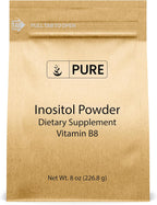 Pure Original Ingredients Inositol (Vitamina B8) en Polvo - 227 g (8 oz) - Puro, sin rellenos ni aditivos, verificado en laboratorio
