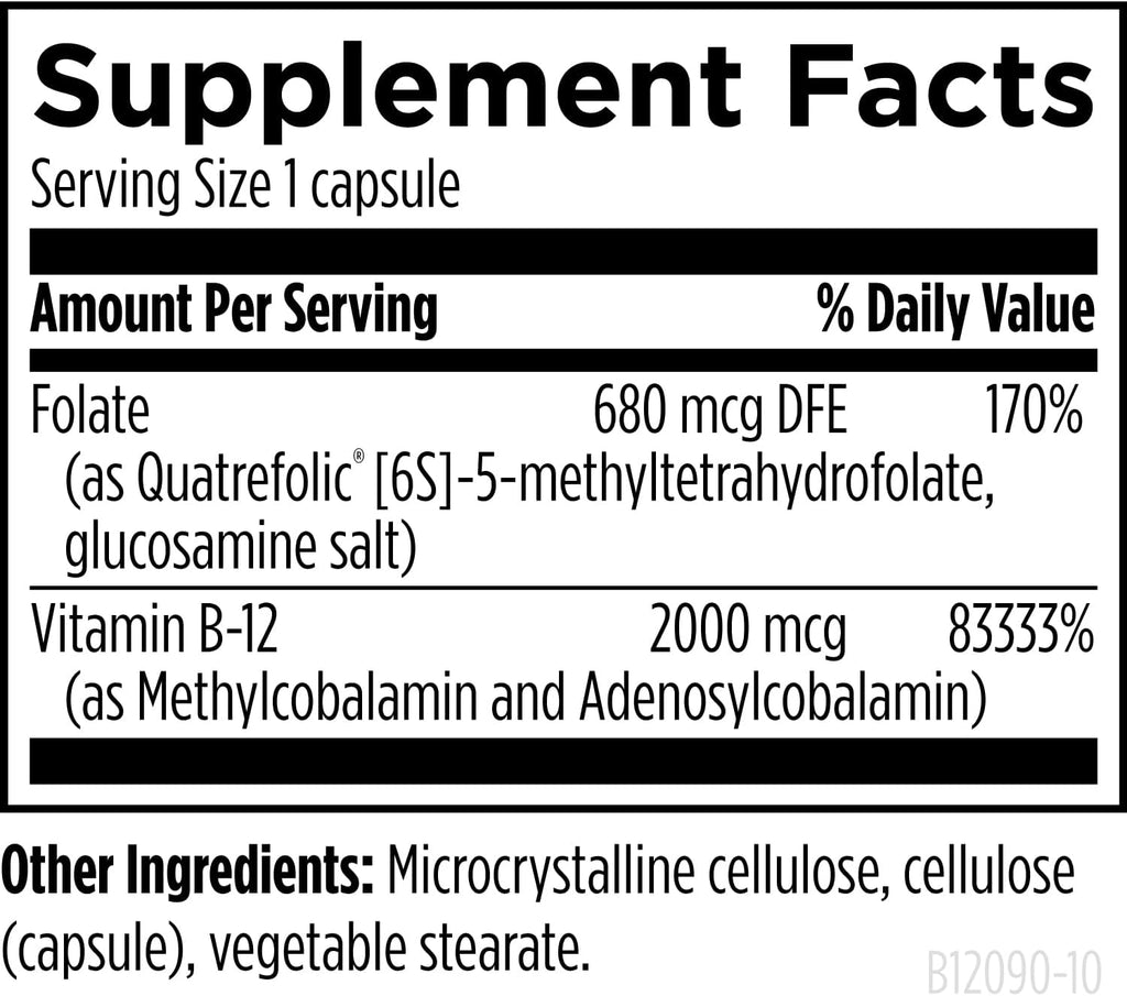 Designs for Health Ultra Methylated B12 + Methyl Folate – 90 Cápsulas