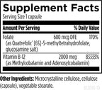 Designs for Health Ultra Methylated B12 + Methyl Folate – 90 Cápsulas
