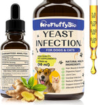 Natural Dog Yeast Infection Treatment - Gotas herbales para perros contra infecciones por levaduras, picor y alergias (2 pack de 59 ml)