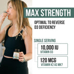 Organic Plant D3 + K2 | 10.000 UI D3 + 120 mcg K2 (All-Trans MK7 de MenaQ7®) | 60 Servicios